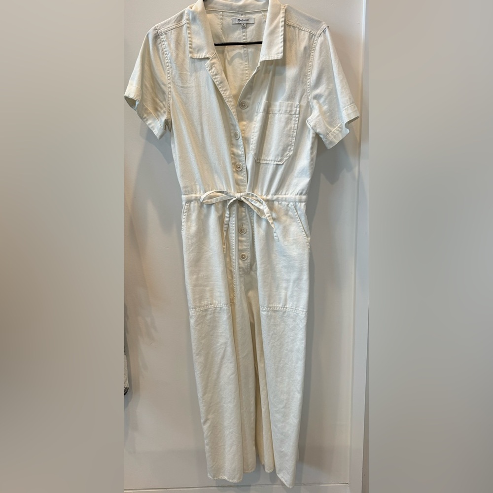Madewell cream jumpsuit